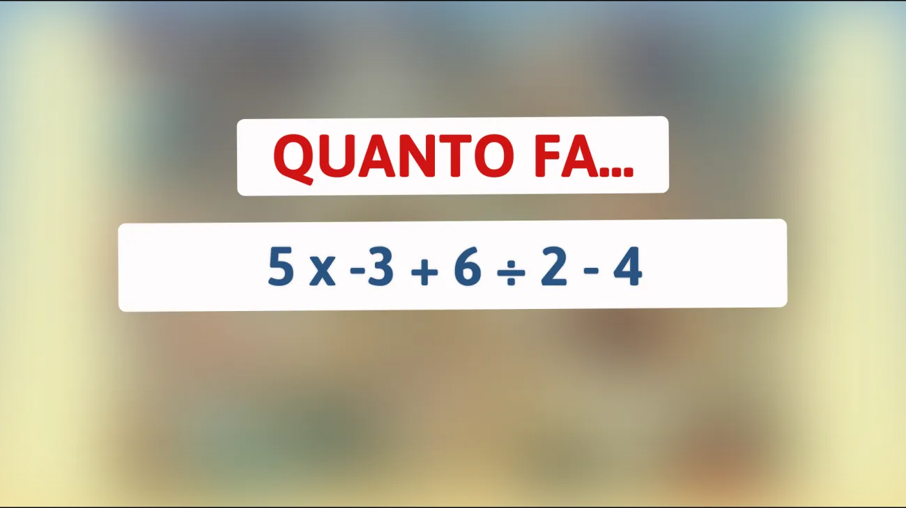 Sfida il tuo ingegno: Riuscirai a risolvere questo enigma matematico senza sbagliare? Solo i veri geni ci riescono!"