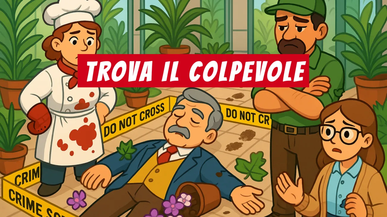 Solo i veri geni riusciranno a risolvere questo enigma della serra: accetti la sfida e scopri chi è il colpevole?"